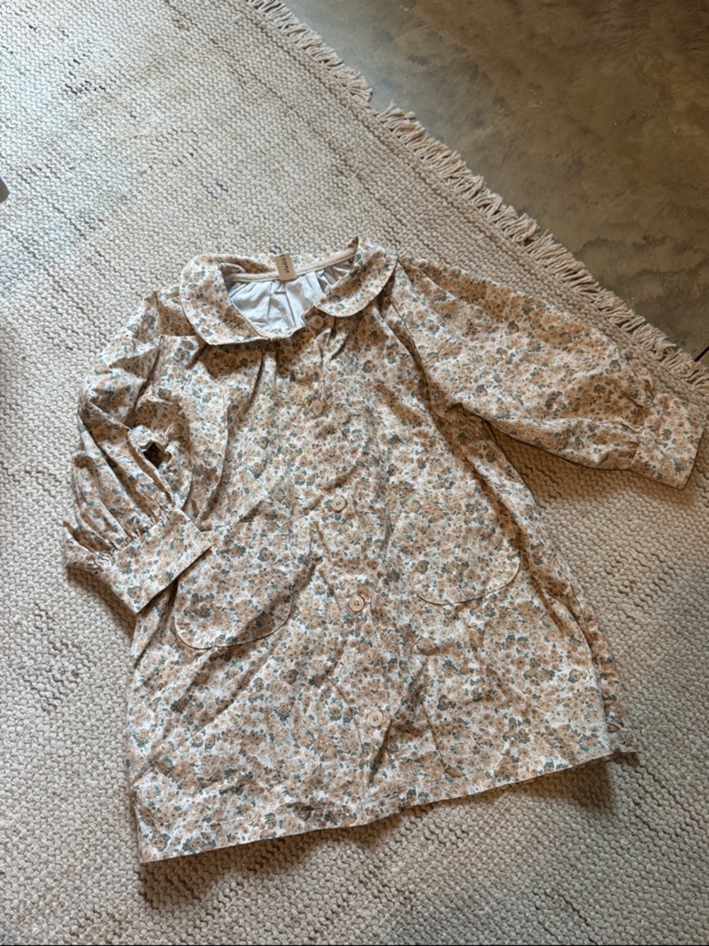 Floral Button-Up Collared Dress